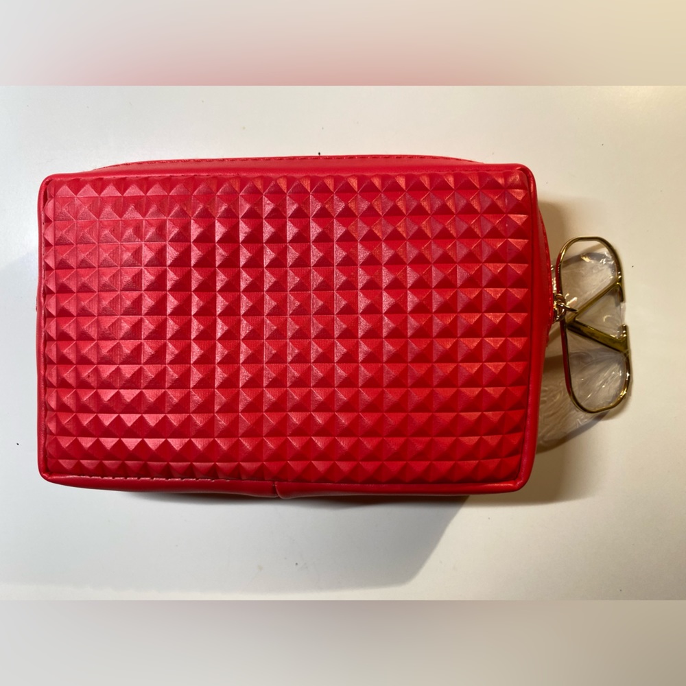 Valentino Hot Pink Lipstick Tote / Change Purse NWOT